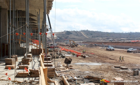 Circuit of the Americas under construction in Austin, Texas, February 2012.