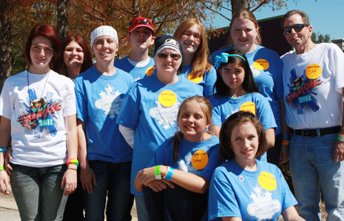 Texan, Sam Caine (shown here at far right) was the Ride for Kids top individual fundraiser for 2011.