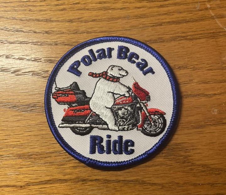 polar bear on motorcycle