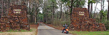 Mission Tejas & Caddoan Mounds are two excellent East Texas parks set amidst great riding roads.